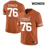 Texas Longhorns Women's #76 Hayden Conner Authentic Orange NIL 2022 College Football Jersey ERE40P4M